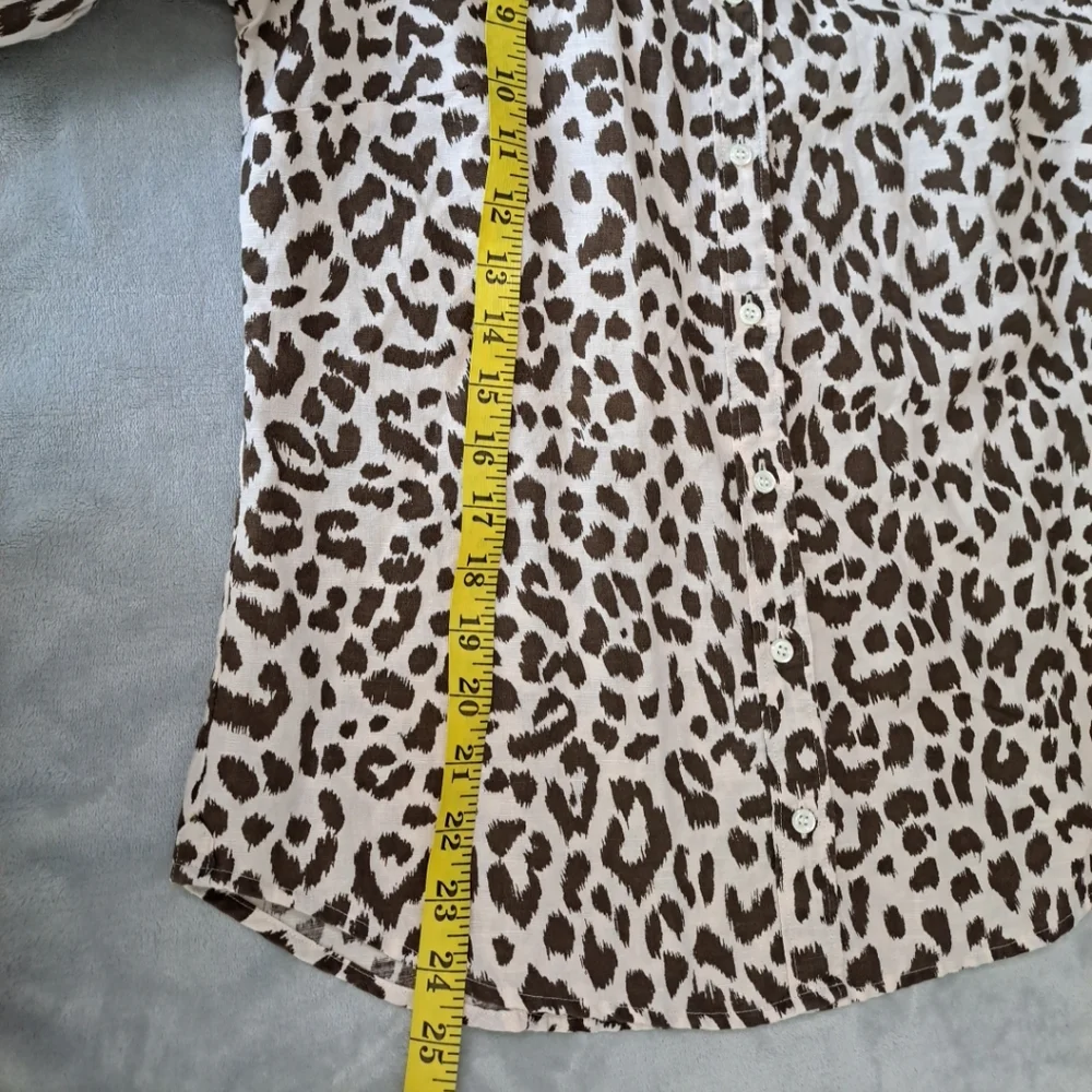 J. Crew Leopard Print Button Down Shirt - Black and White - Picture 13 of 16